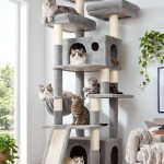 F73C Cat Tree(Light Grey,73-inch)