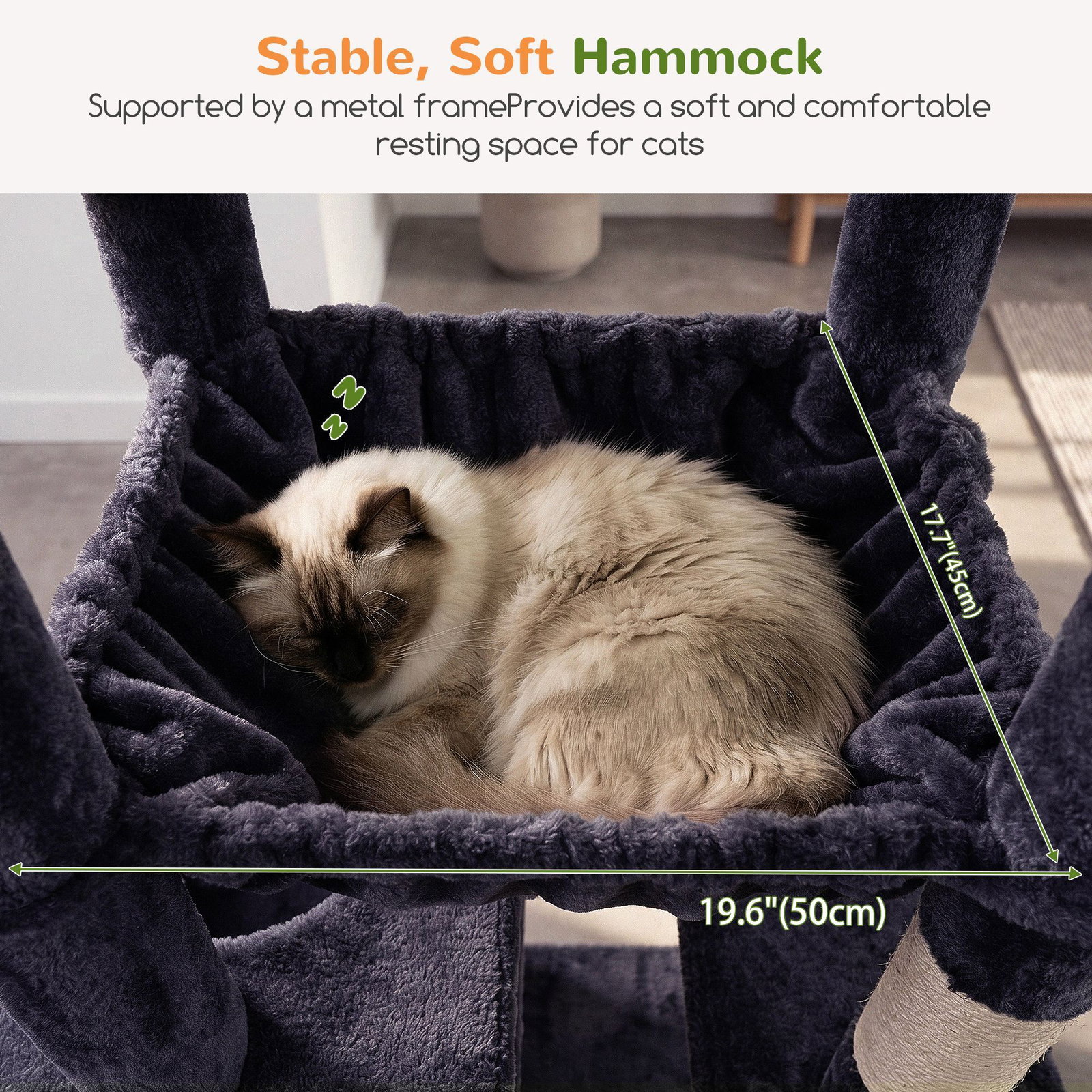 F80G Tall Cat Tree(Dark Grey,80-inch)