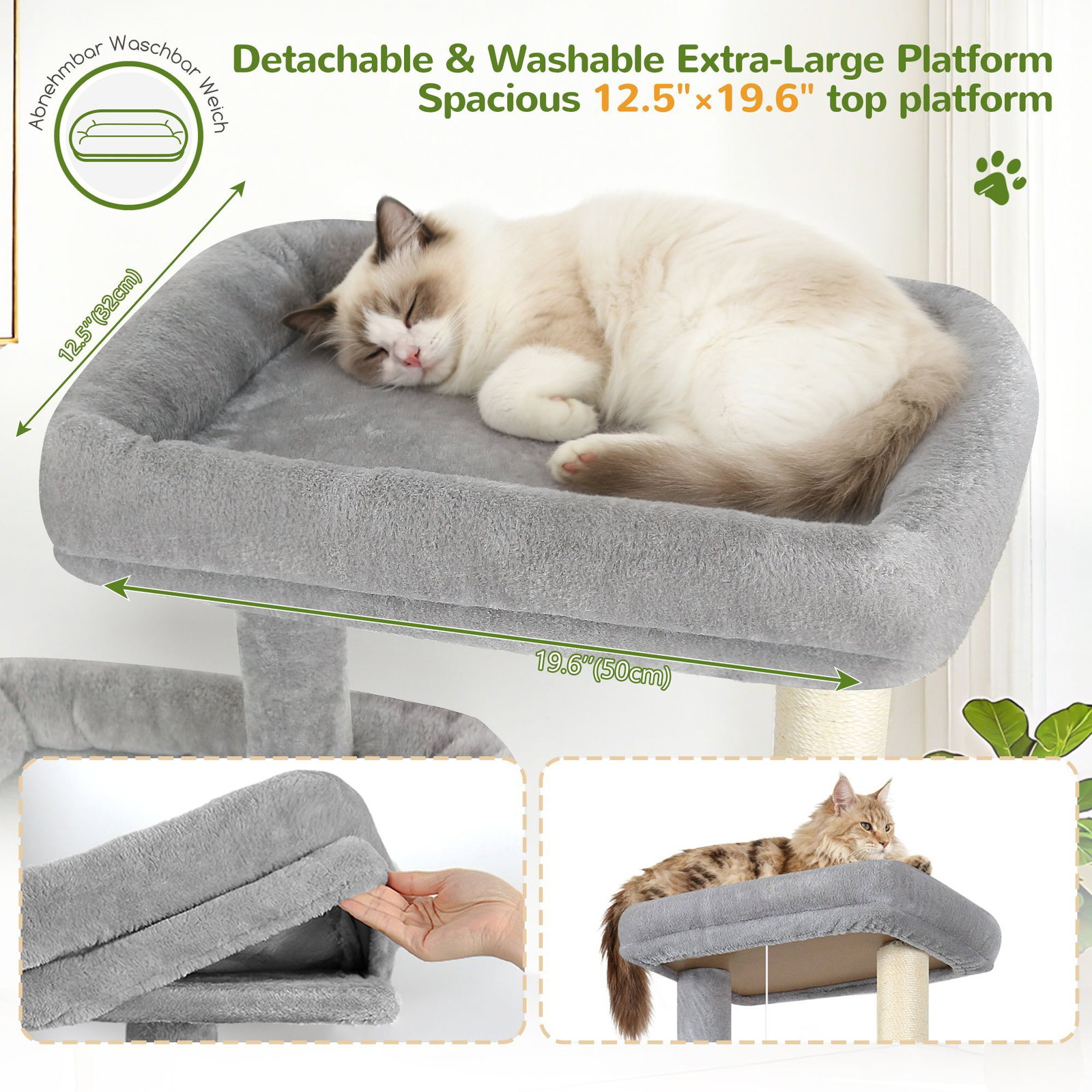 S77E Cat Tower(Light Grey,77-inch)