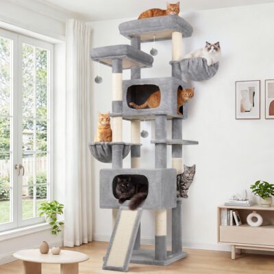 S77E Cat Tower(Light Grey,77-inch)