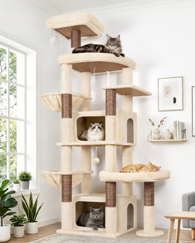 S75 Cat Tree Tower(Beige,75-inch)